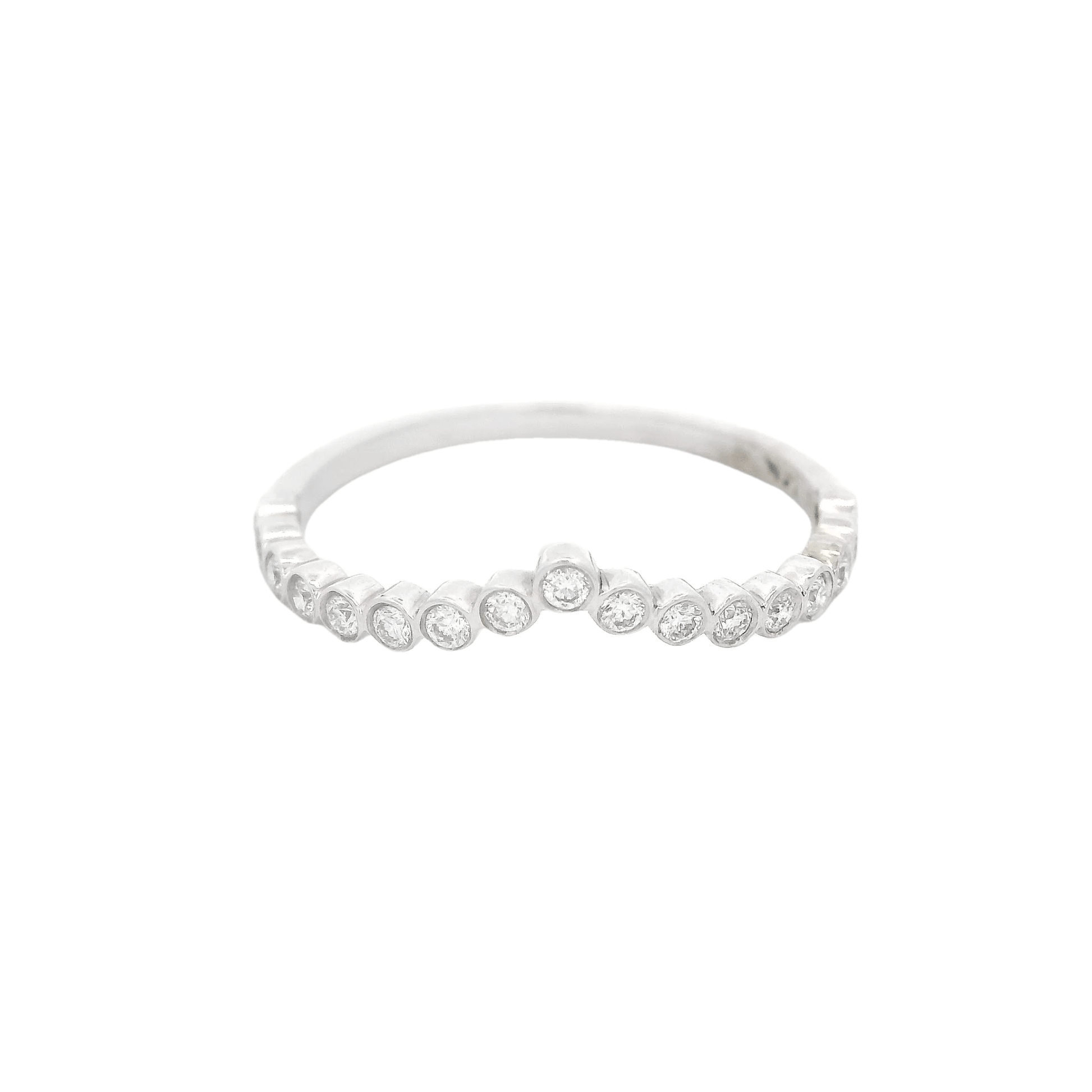 Pointed Curved Diamond Band - Forever Rox