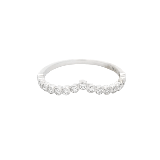 Pointed Curved Diamond Band - Forever Rox