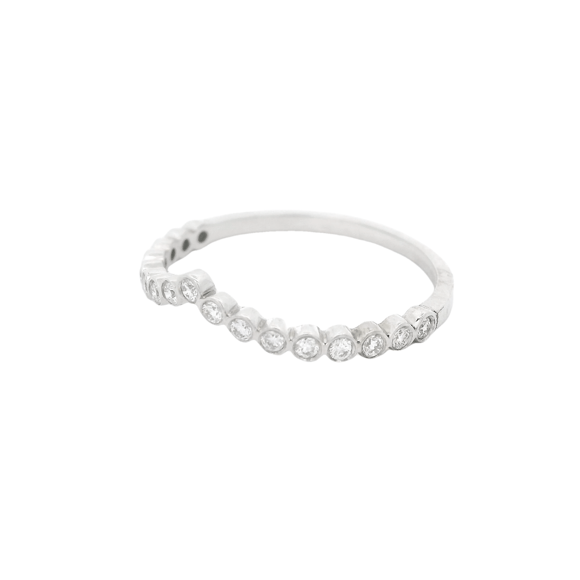 Pointed Curved Diamond Band - Forever Rox