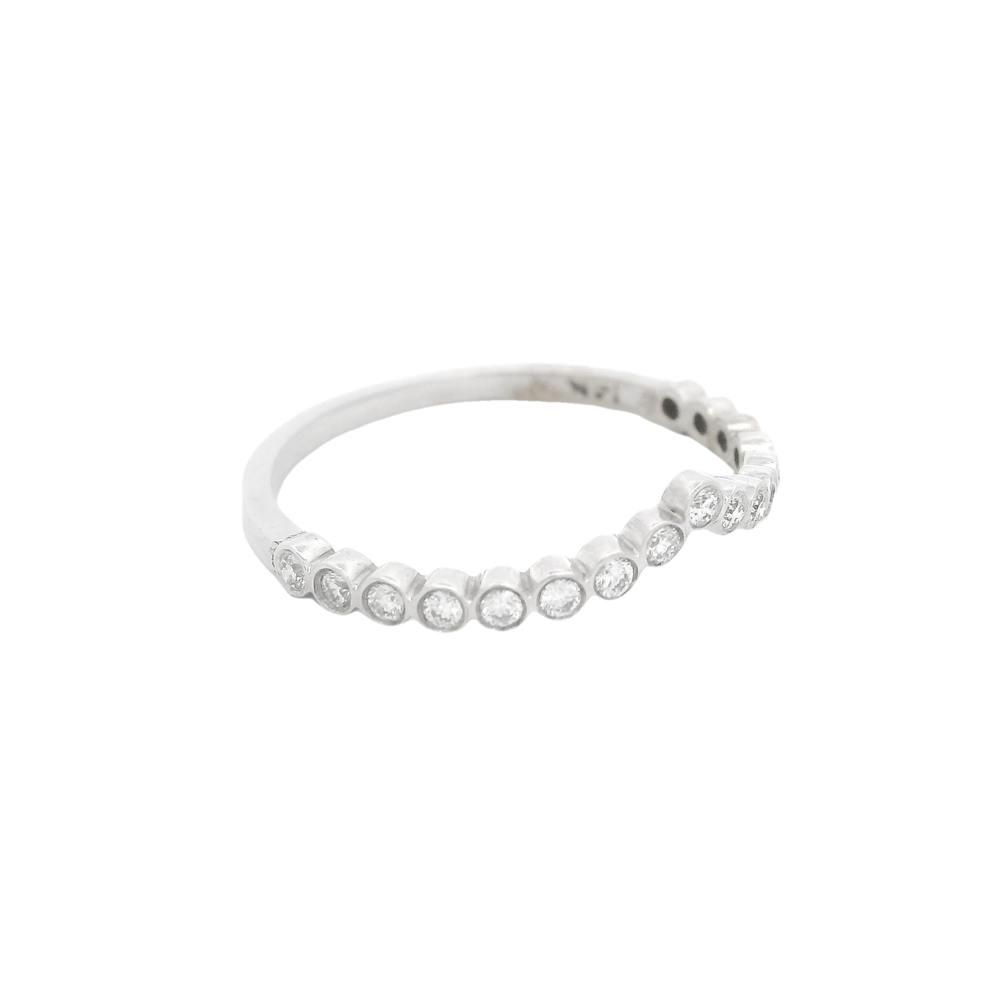 Pointed Curved Diamond Band - Forever Rox