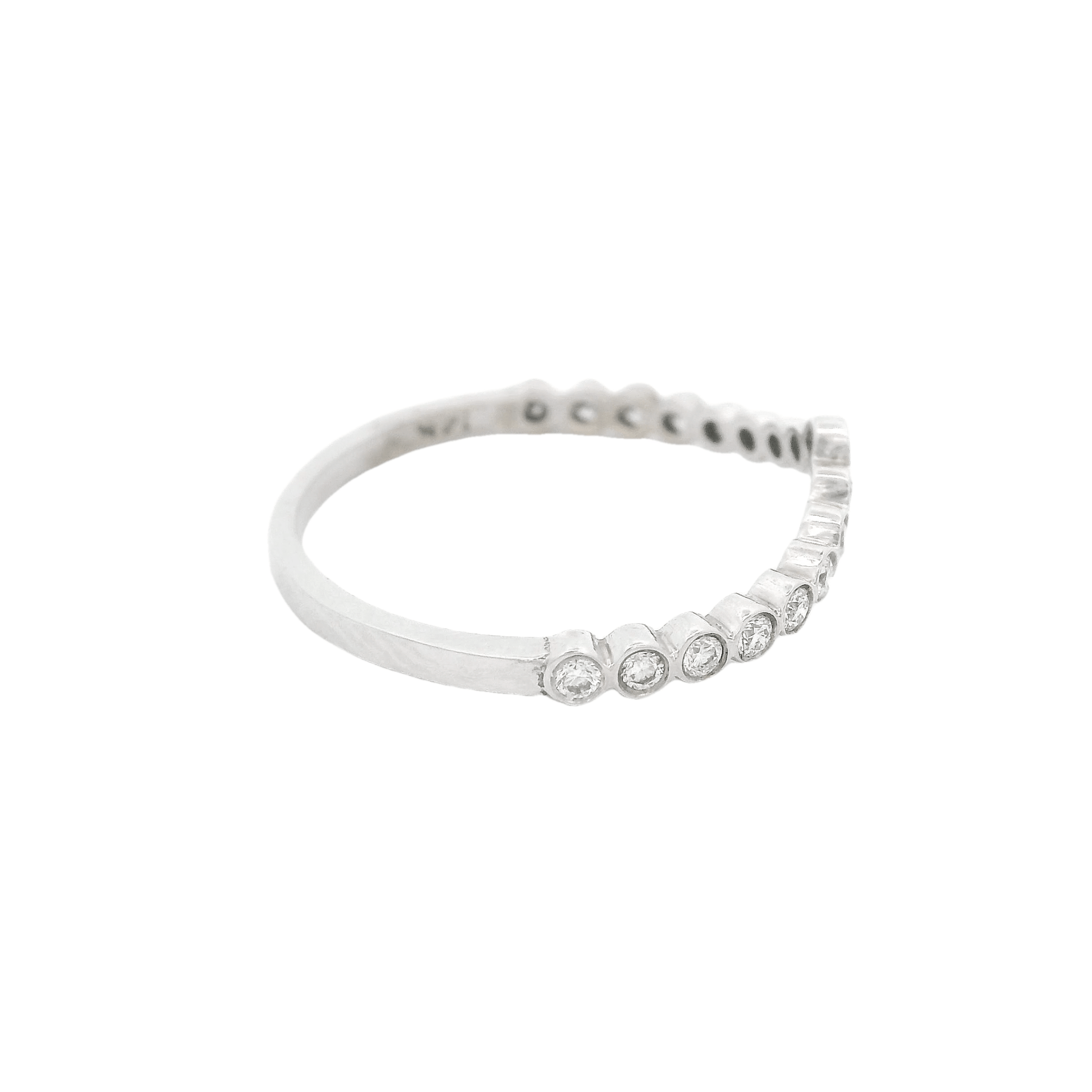 Pointed Curved Diamond Band - Forever Rox