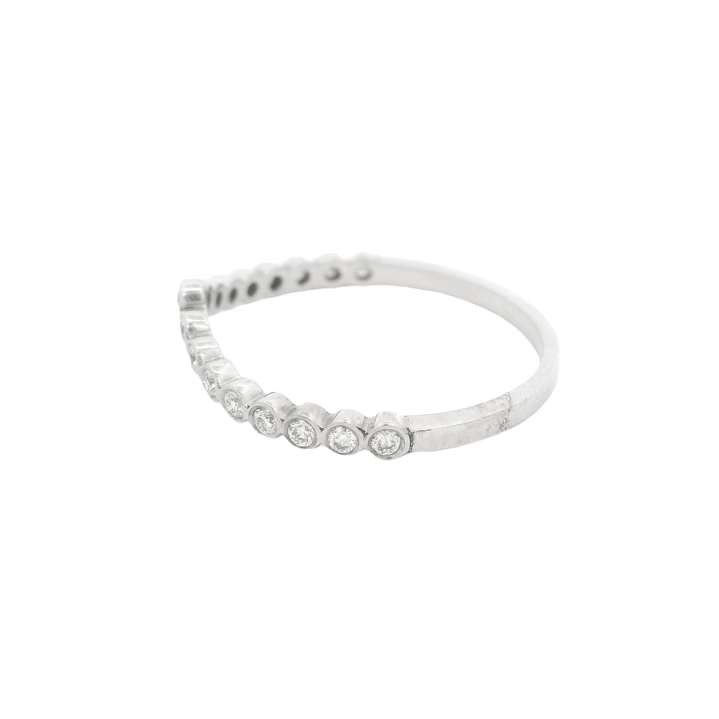 Pointed Curved Diamond Band - Forever Rox