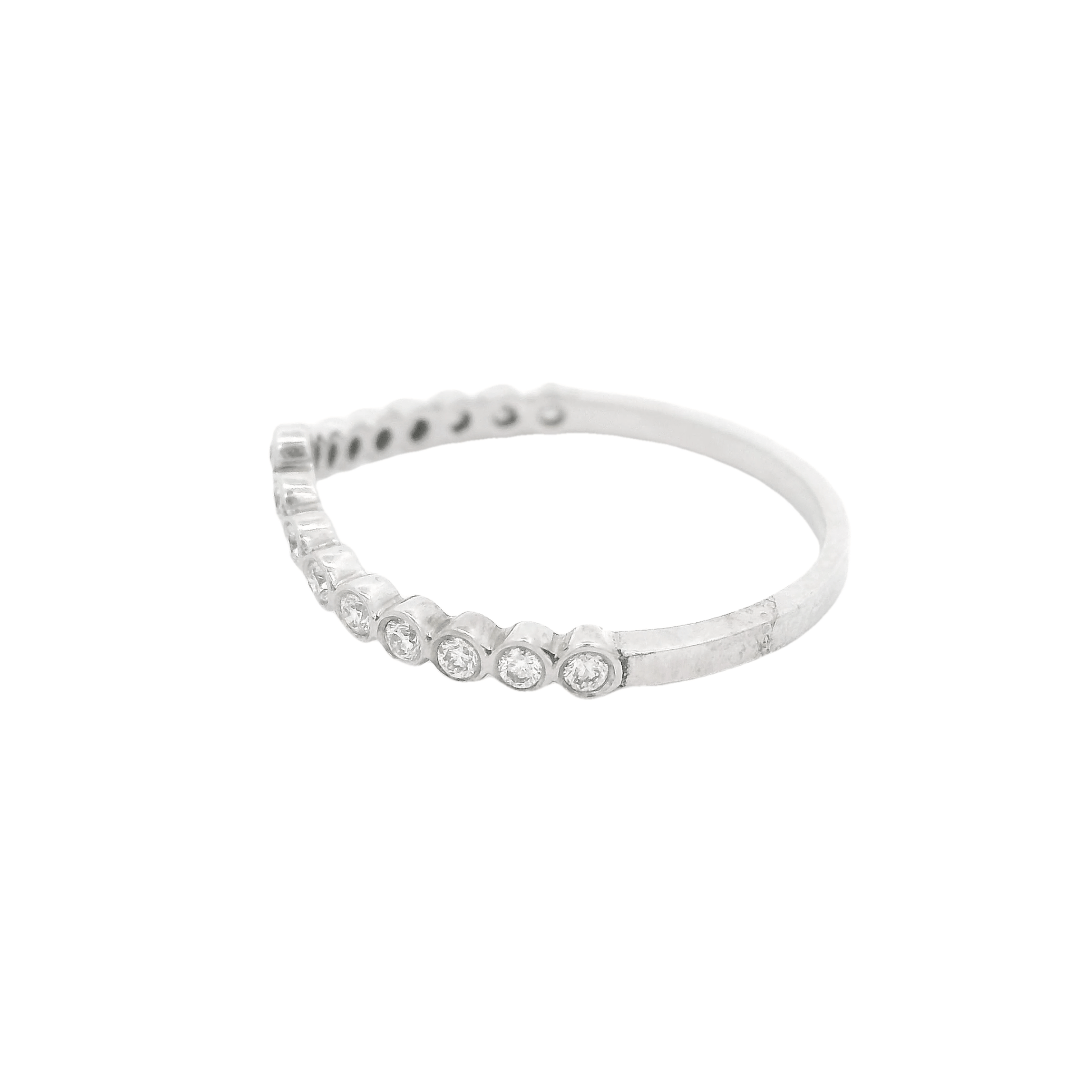 Pointed Curved Diamond Band - Forever Rox