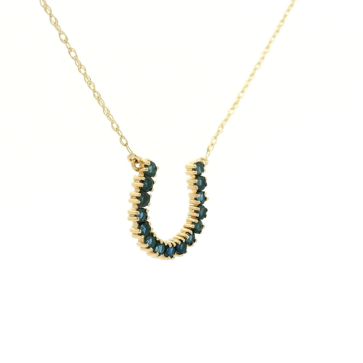Precioius Stone Horseshoe Pendants - Forever Rox Fine Jewelry