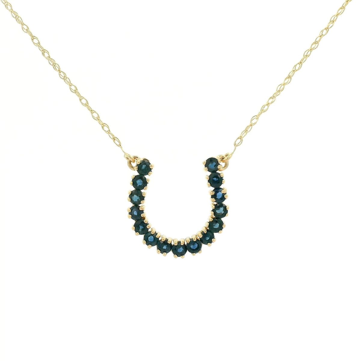 Precioius Stone Horseshoe Pendants - Forever Rox Fine Jewelry