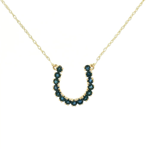 Precioius Stone Horseshoe Pendants - Forever Rox Fine Jewelry