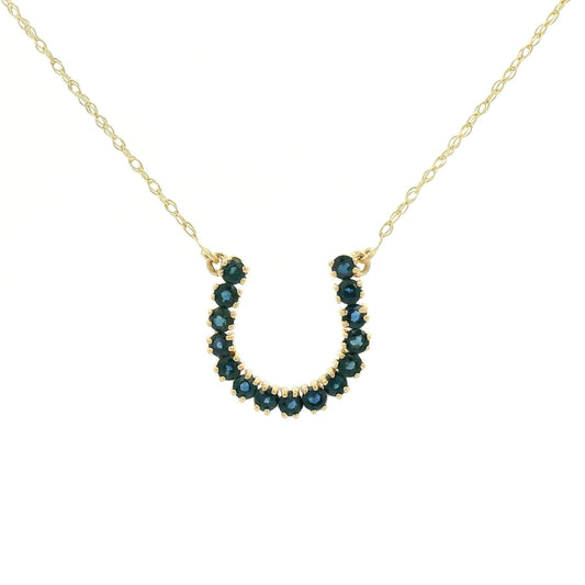 Precioius Stone Horseshoe Pendants - Forever Rox Fine Jewelry