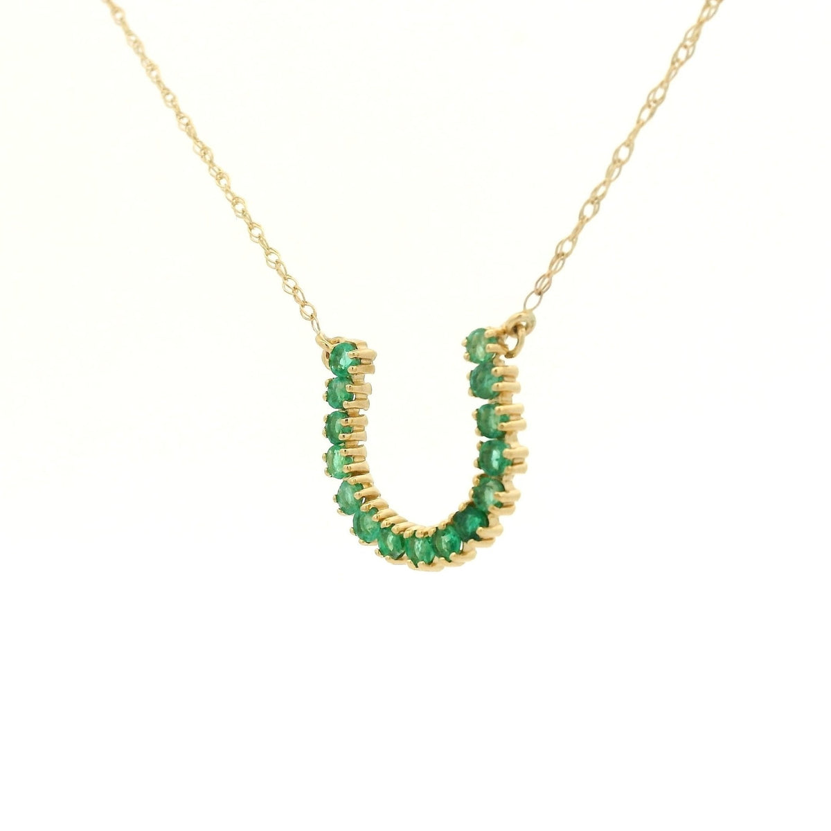 Precioius Stone Horseshoe Pendants - Forever Rox Fine Jewelry