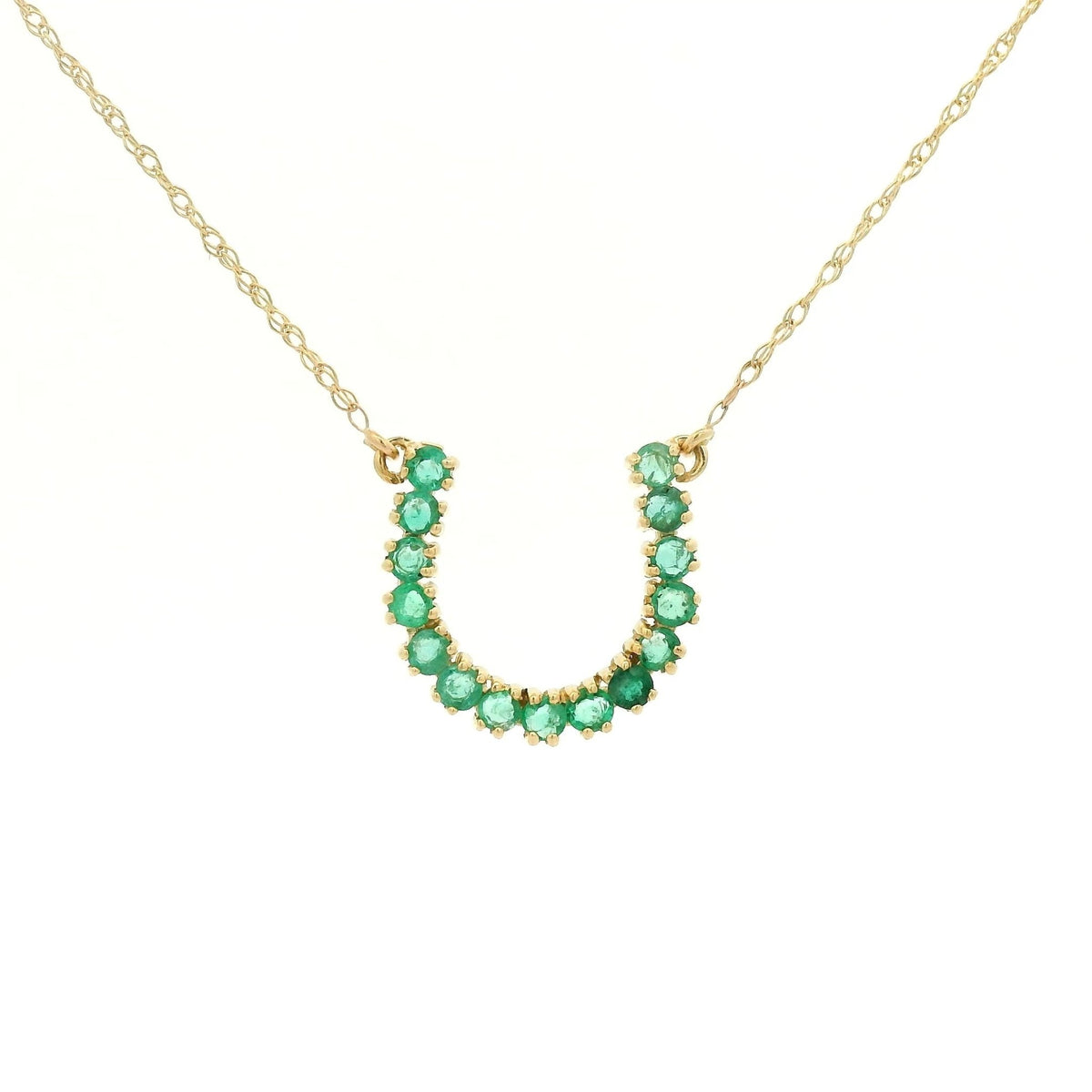 Precioius Stone Horseshoe Pendants - Forever Rox Fine Jewelry