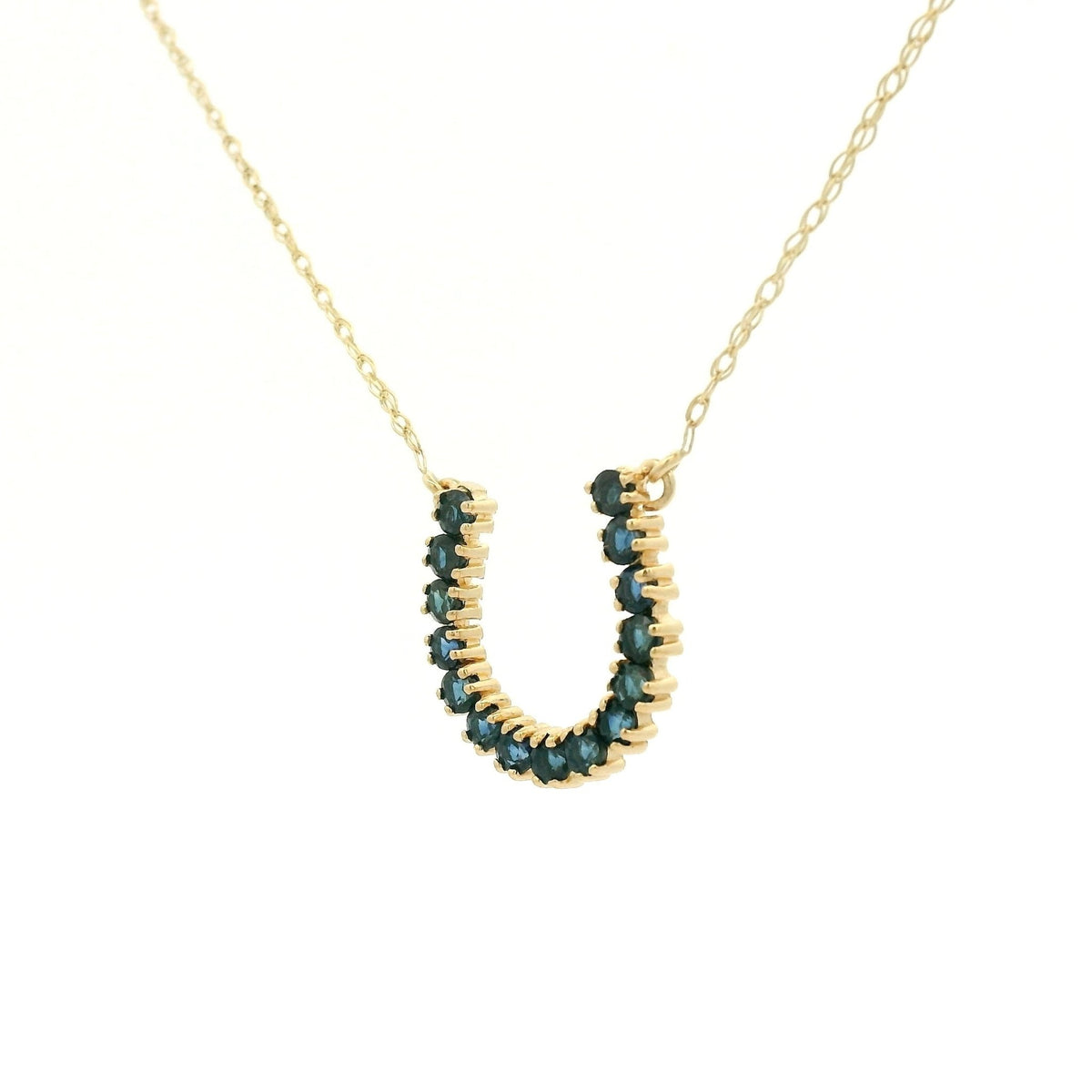 Precioius Stone Horseshoe Pendants - Forever Rox Fine Jewelry