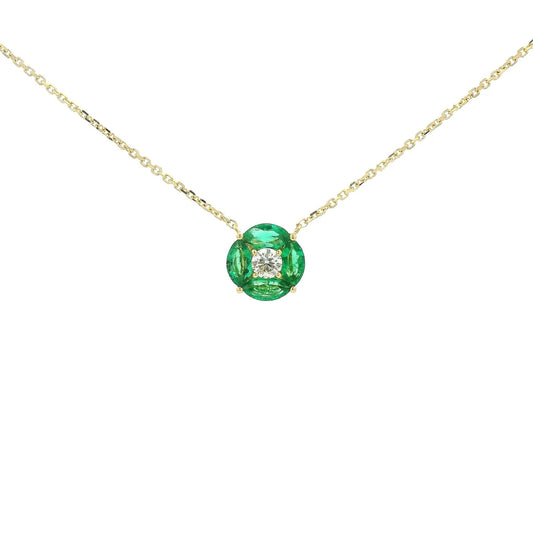 Precious Marquise Cut Gemstones & Diamond Circle Pendants - Forever Rox Fine Jewelry