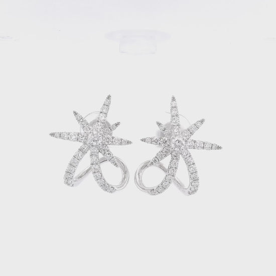 Diamond Star Studs that wrap under your earlobe Forever Rox Fine Jewelry