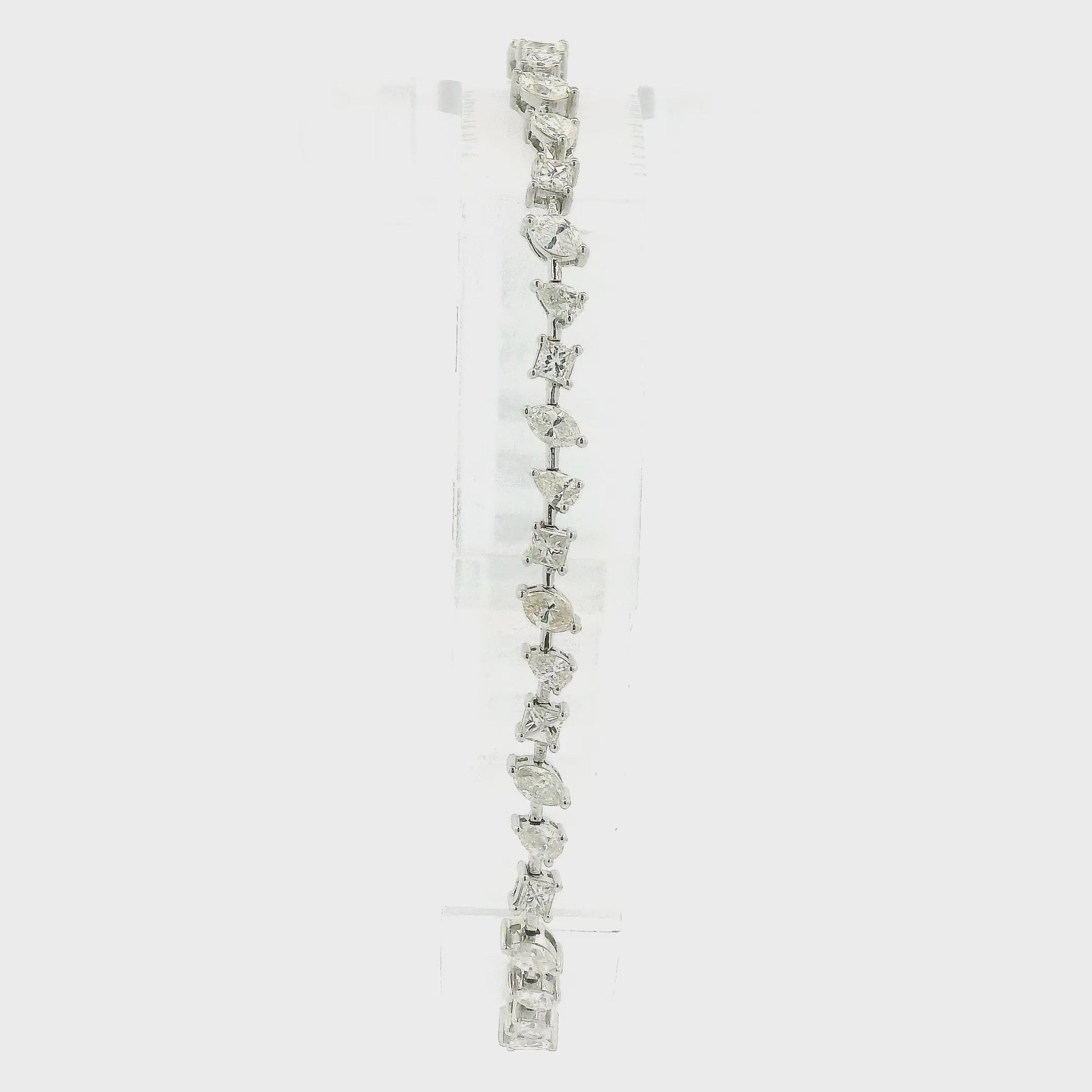 A White Gold Tennis Bracelet with mixed fancy cut natural Diamonds at Forever Rox Fine Jewelry, Lake Tahoes Best Jewelry Store