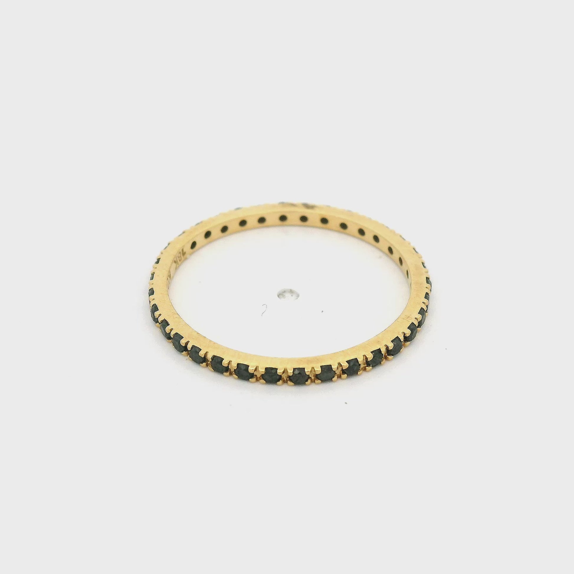 A Yellow Gold Eternity Band with \natural Black Diamonds at Forever Rox Fine Jewelry, Lake Tahoes Best Jewelry Store