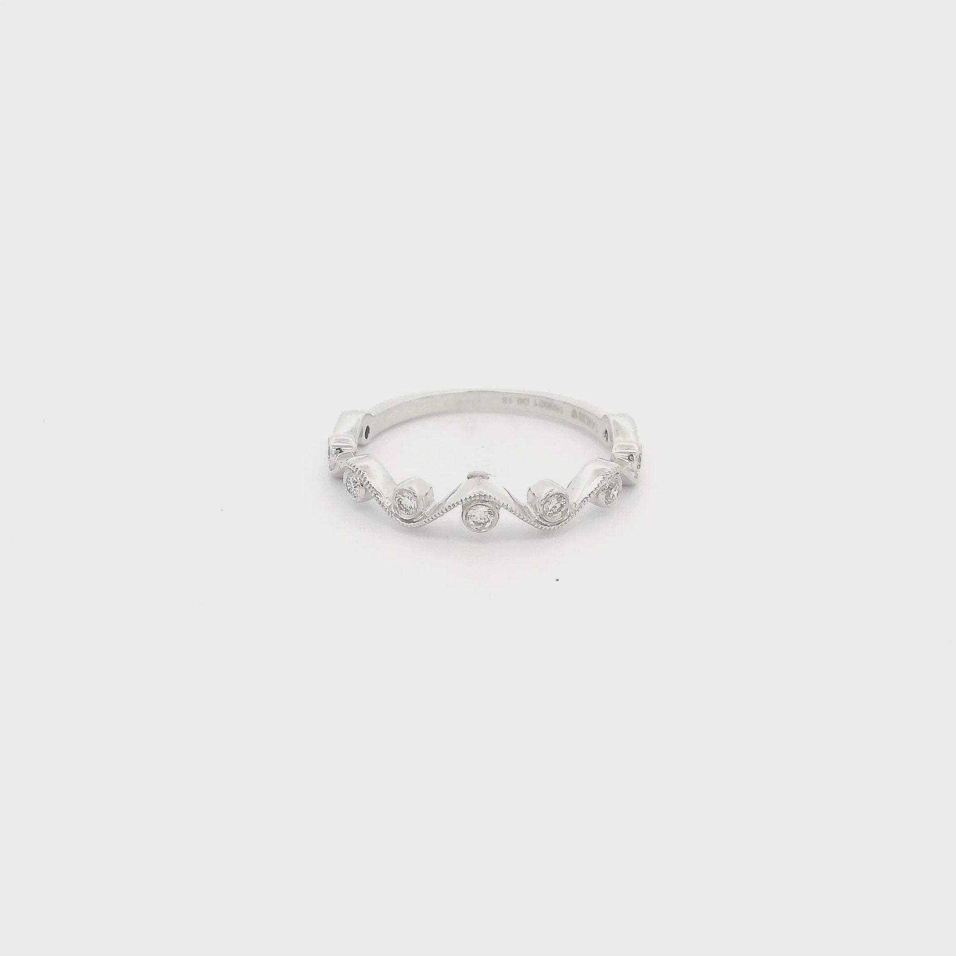 A White Gold Vine Design Band with Natural Diamonds at Forever Rox Fine Jewelry, Lake Tahoes Best Jewelry Store