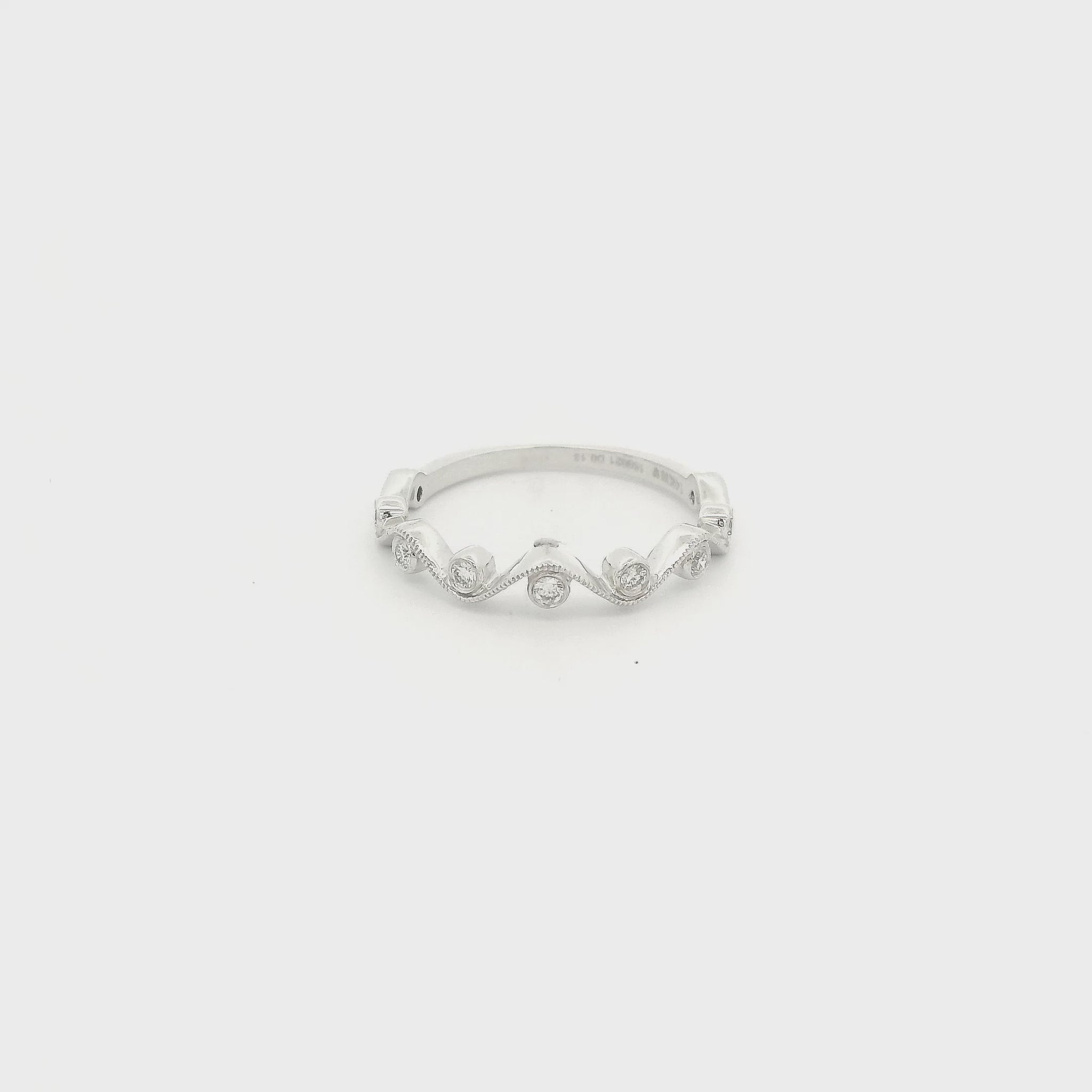 A White Gold Vine Design Band with Natural Diamonds at Forever Rox Fine Jewelry, Lake Tahoes Best Jewelry Store
