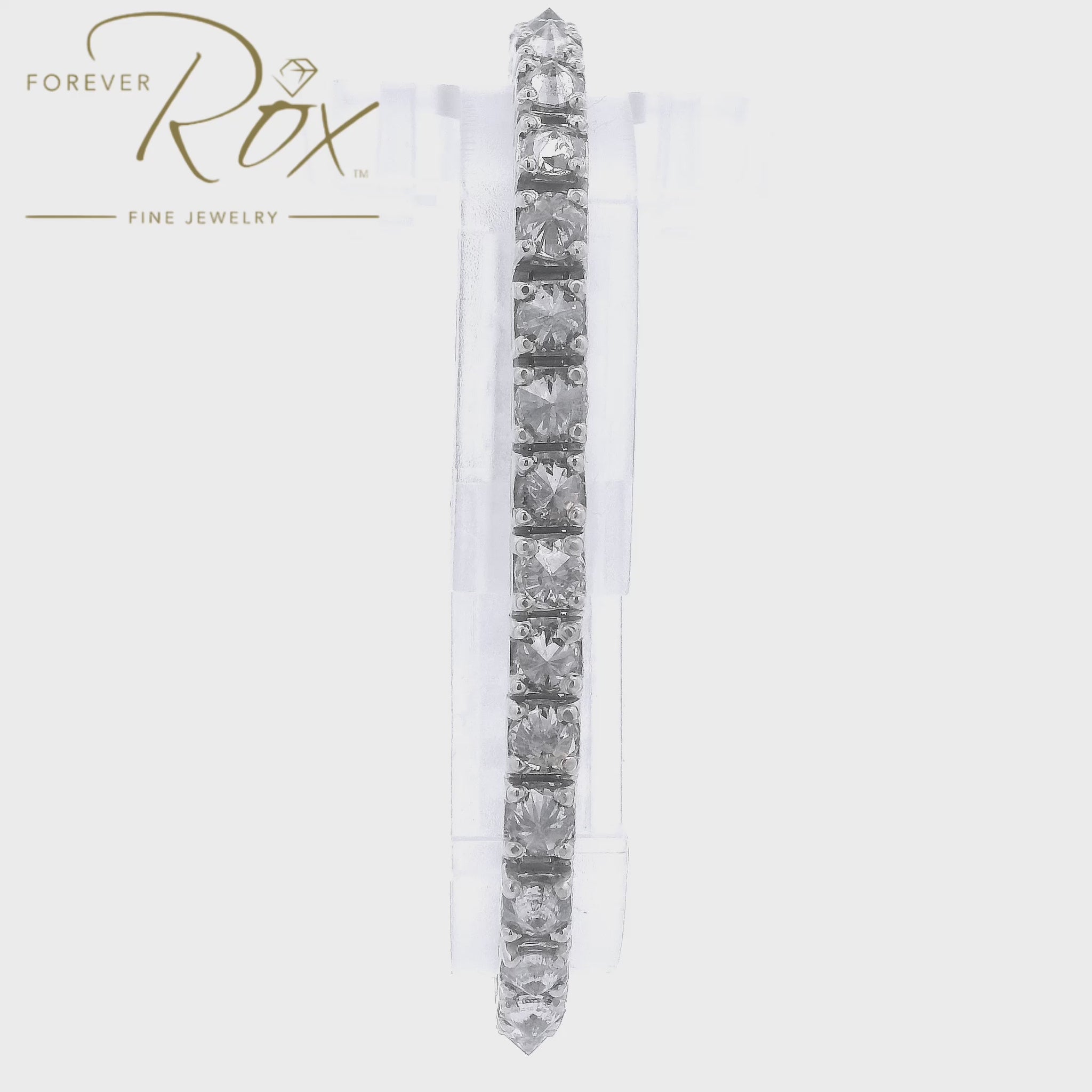 A White Gold Tennis Bracelet with upsidedown set natural diamonds at Forever Rox Fine Jewelry, Lake Tahoes Best Jewelry Store
