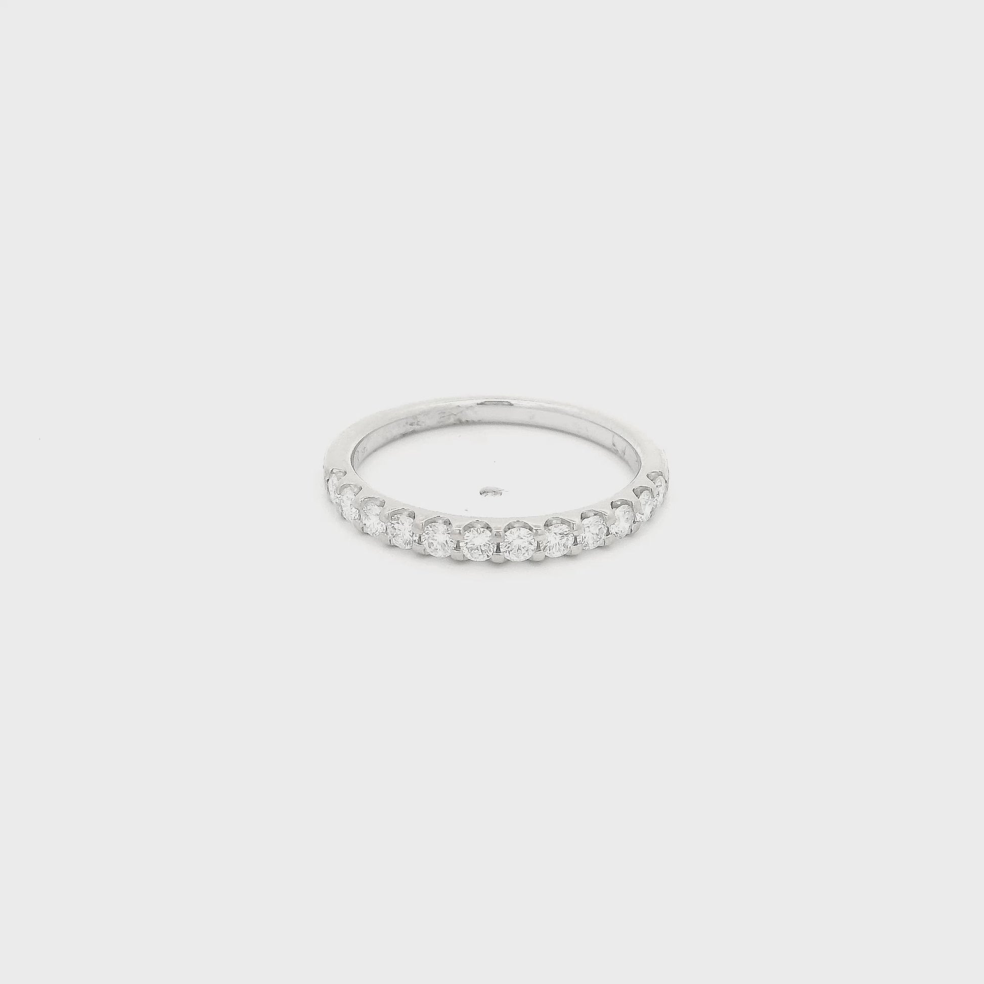 A White Gold Half Eternity Band with natural Diamonds at Forever Rox Fine Jewelry, Lake Tahoes Best Jewelry Store