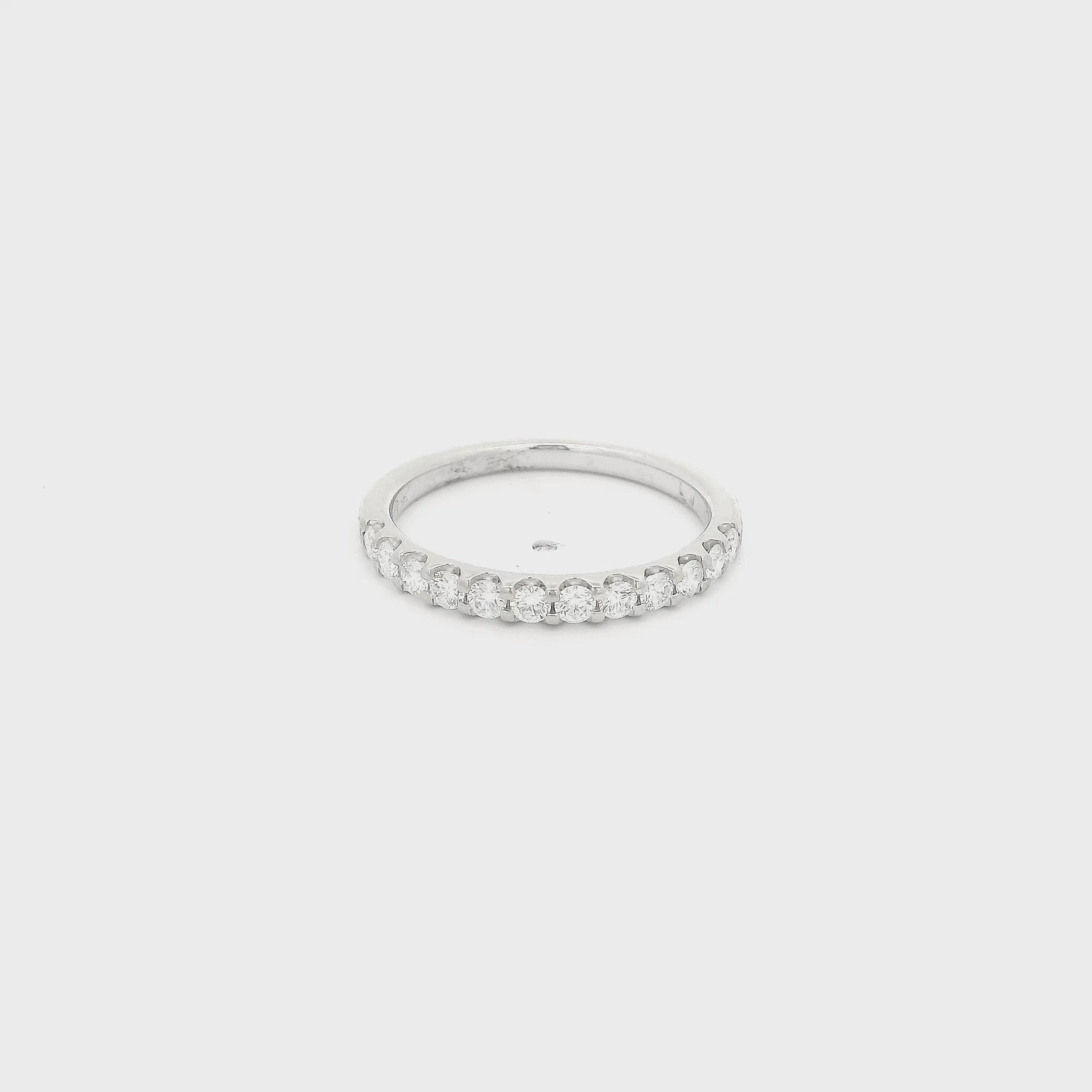 A White Gold Half Eternity Band with natural Diamonds at Forever Rox Fine Jewelry, Lake Tahoes Best Jewelry Store