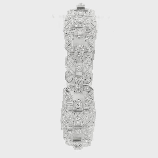 A Platinum Art Deco Bracelet with natural Diamonds at Forever Rox Fine Jewelry, Lake Tahoes Best Jewelry Store
