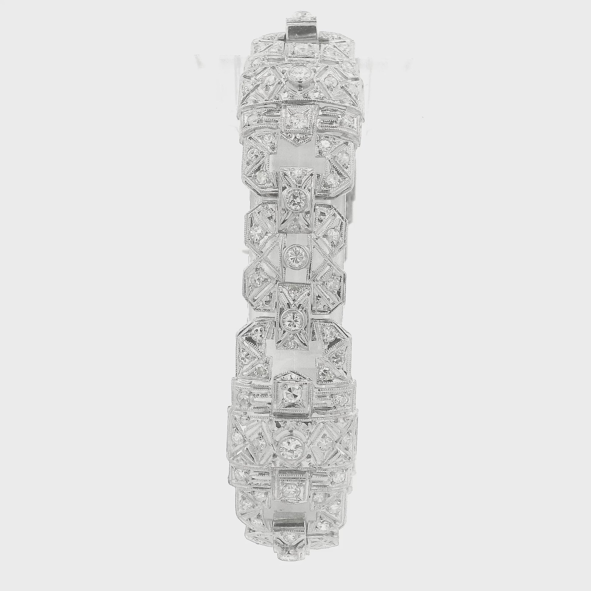 A Platinum Art Deco Bracelet with natural Diamonds at Forever Rox Fine Jewelry, Lake Tahoes Best Jewelry Store
