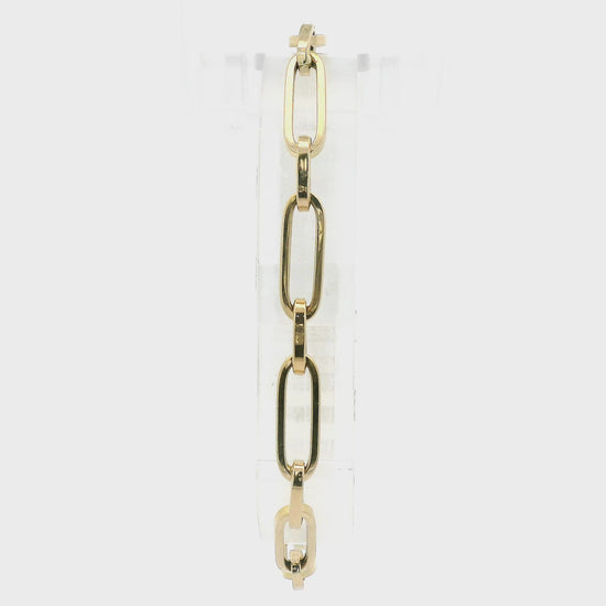 Yellow Gold Paper Clip Link Bracelet at Forever Rox Fine Jewelry