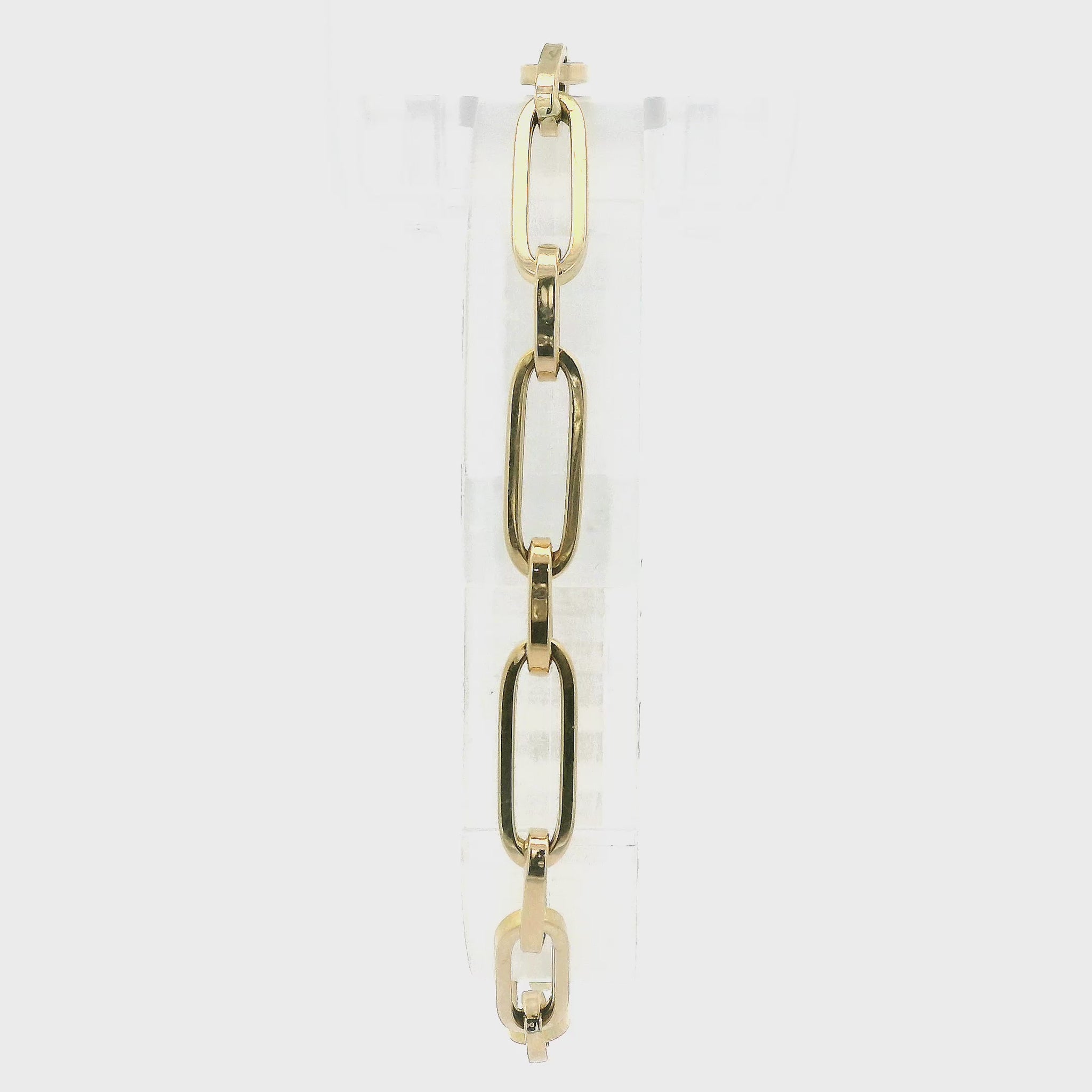 Yellow Gold Paper Clip Link Bracelet at Forever Rox Fine Jewelry
