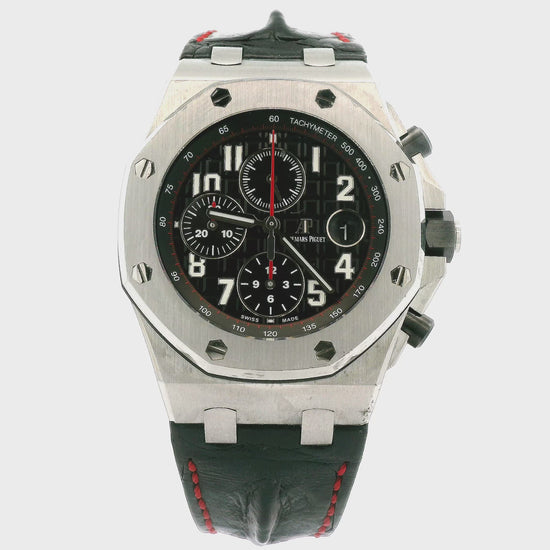 2017 Audemars Piguet Royal Oak Offshore Vampire Stainless Steel Leather Strap Ref. 26470ST.OO.A101CR.01 at Forever Rox Fine Jewelry, The Best Jewelry Store in Lake Tahoe