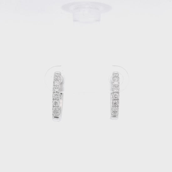 Small Diamond Hoops at Forever Rox Fine Jewelry
