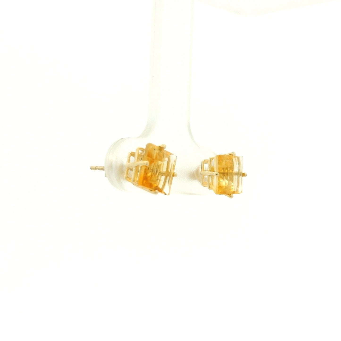 Princess Cut Citrine Studs - Forever Rox Fine Jewelry