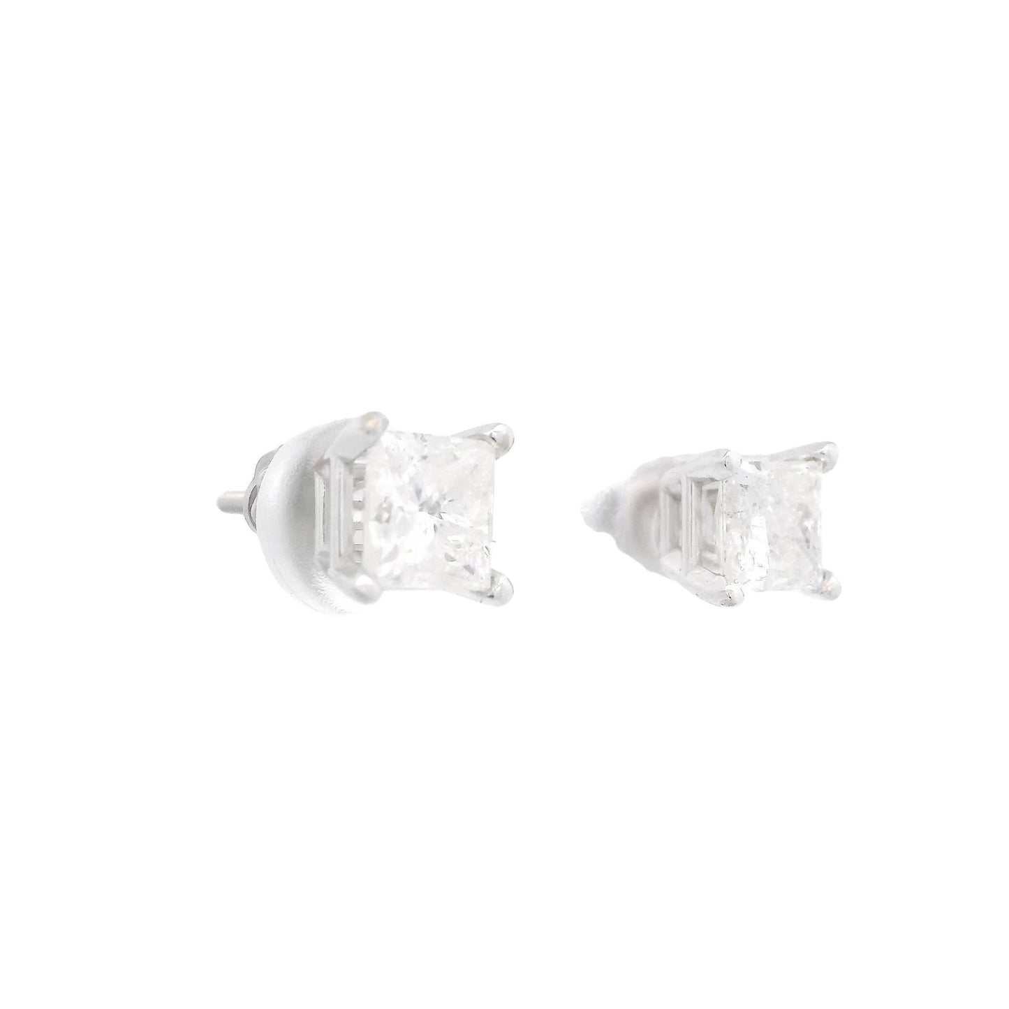 Princess Cut Diamond Studs - Forever Rox