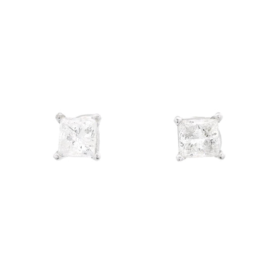 Princess Cut Diamond Studs - Forever Rox