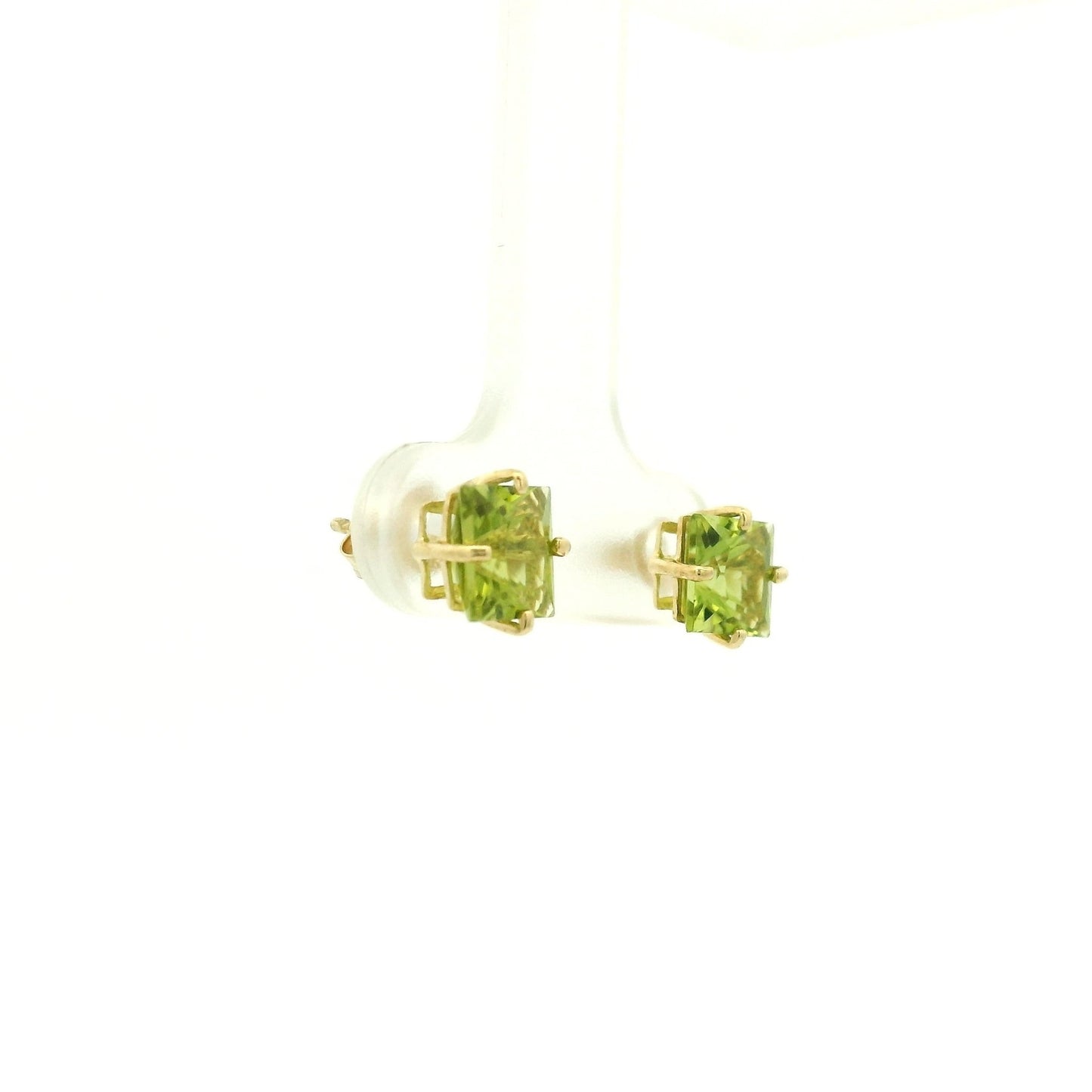Princess Cut Peridot Studs - Forever Rox Fine Jewelry