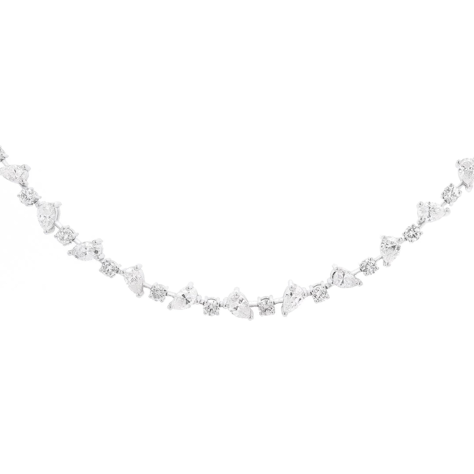 1/4 Around Mixed Cut Diamond Necklace - Forever Rox