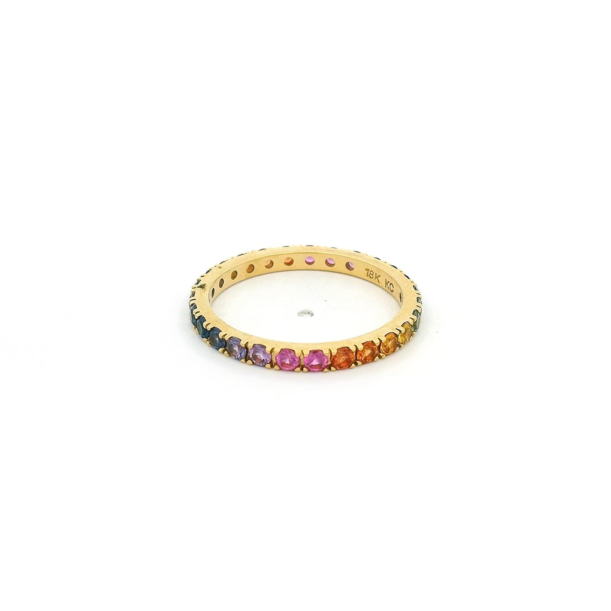 Rainbow Sapphire Eternity Band - Forever Rox Fine Jewelry