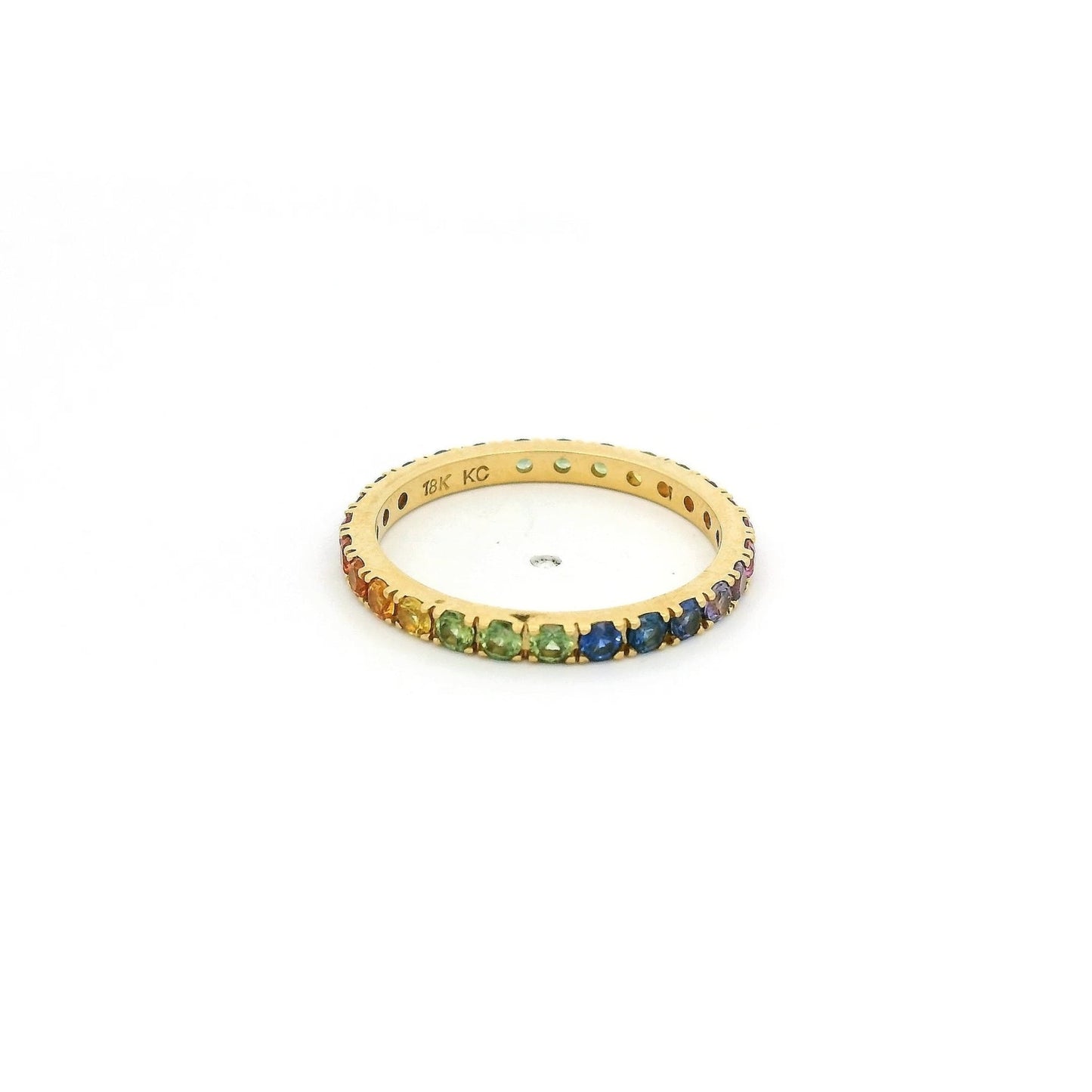 Rainbow Sapphire Eternity Band - Forever Rox Fine Jewelry