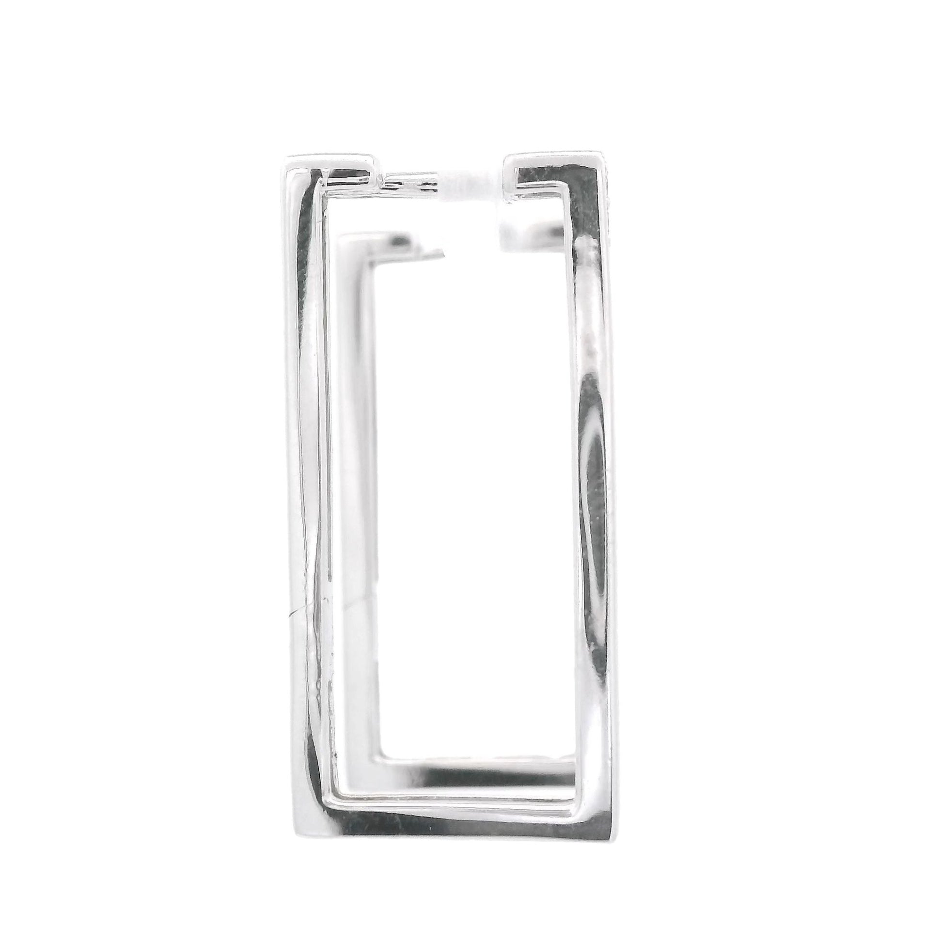 Rectangle Shape Diamond Hoops - Forever Rox