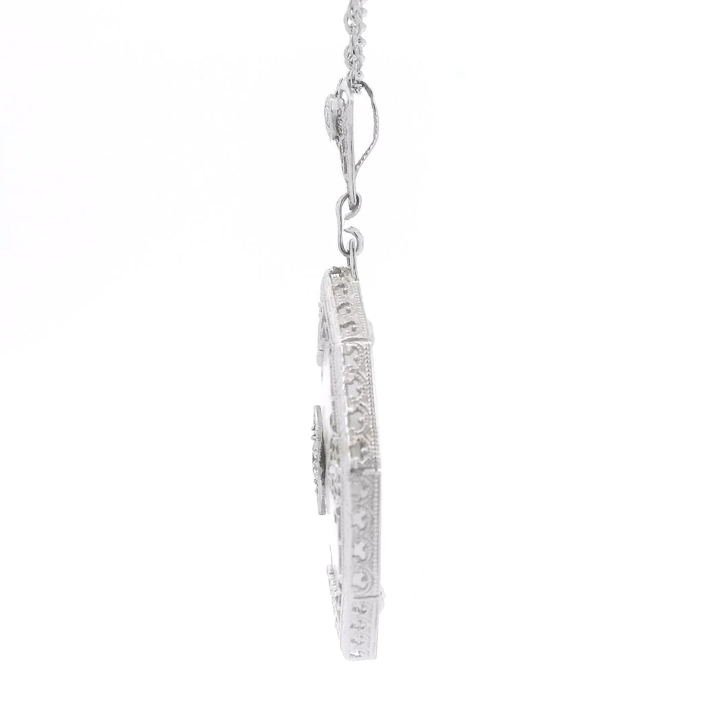 Rock Crystal Pendant with 2 Diamonds - Forever Rox