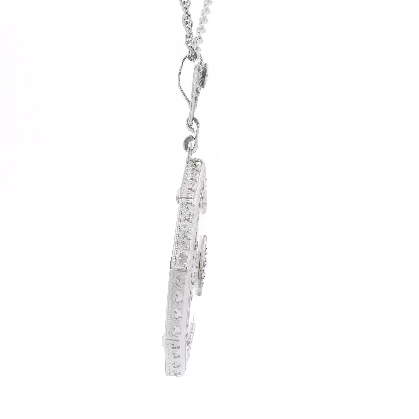 Rock Crystal Pendant with 2 Diamonds - Forever Rox