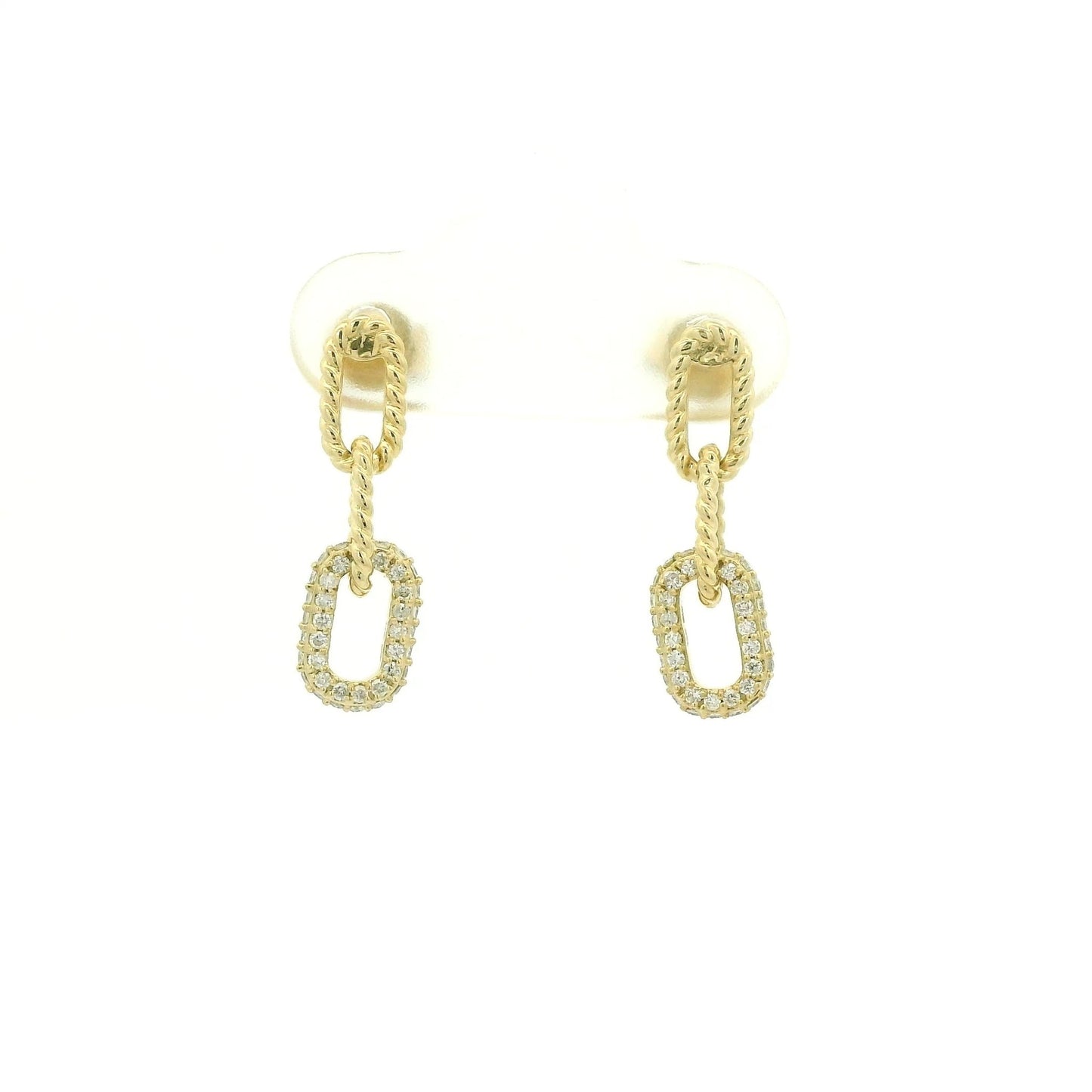Rope Chainlink Pavé Diamond Dangles - Forever Rox Fine Jewelry