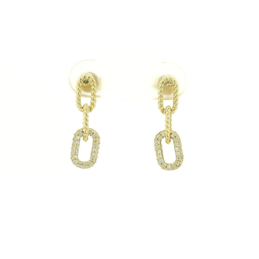 Rope Chainlink Pavé Diamond Dangles - Forever Rox Fine Jewelry