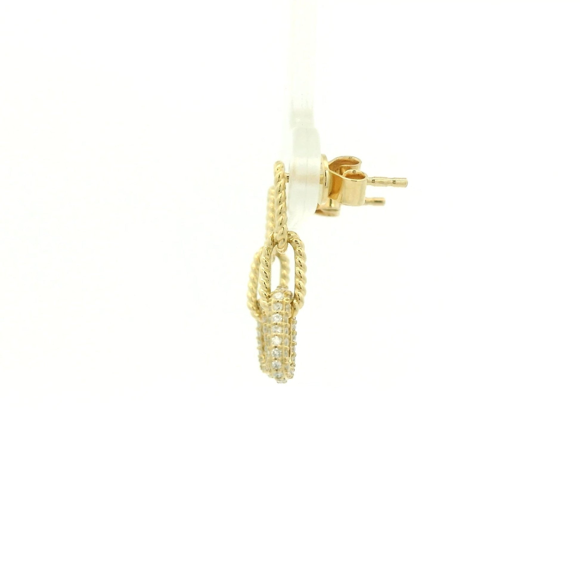 Rope Chainlink Pavé Diamond Dangles - Forever Rox Fine Jewelry