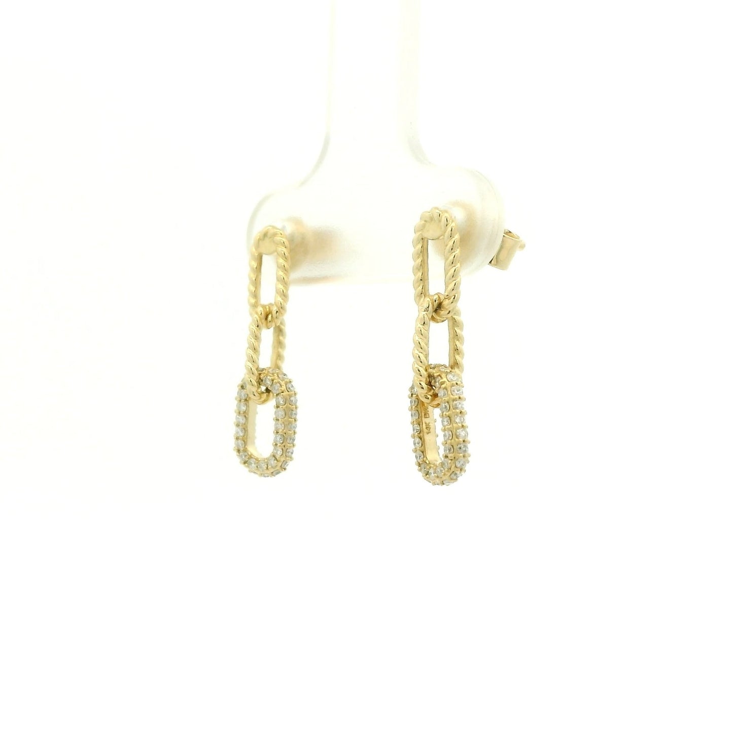 Rope Chainlink Pavé Diamond Dangles - Forever Rox Fine Jewelry