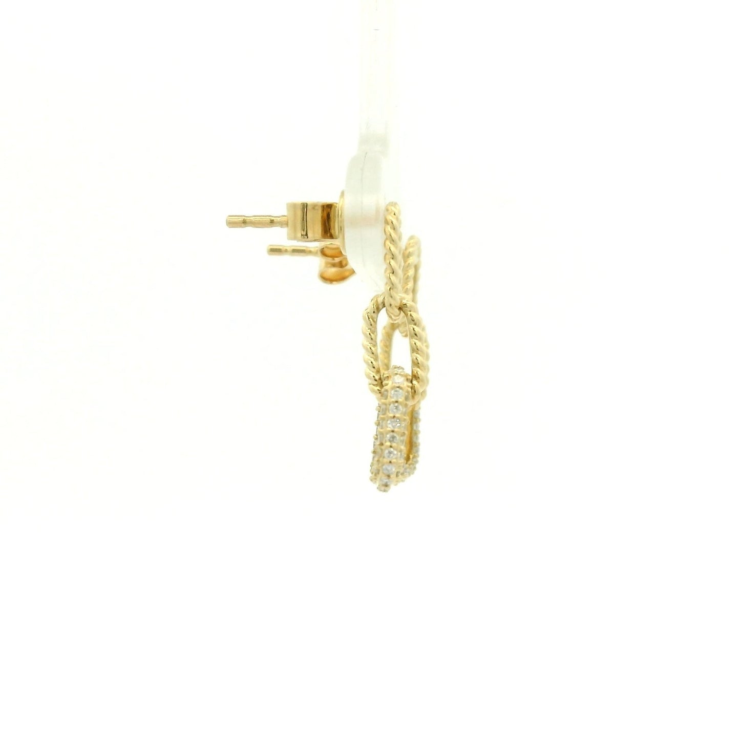 Rope Chainlink Pavé Diamond Dangles - Forever Rox Fine Jewelry