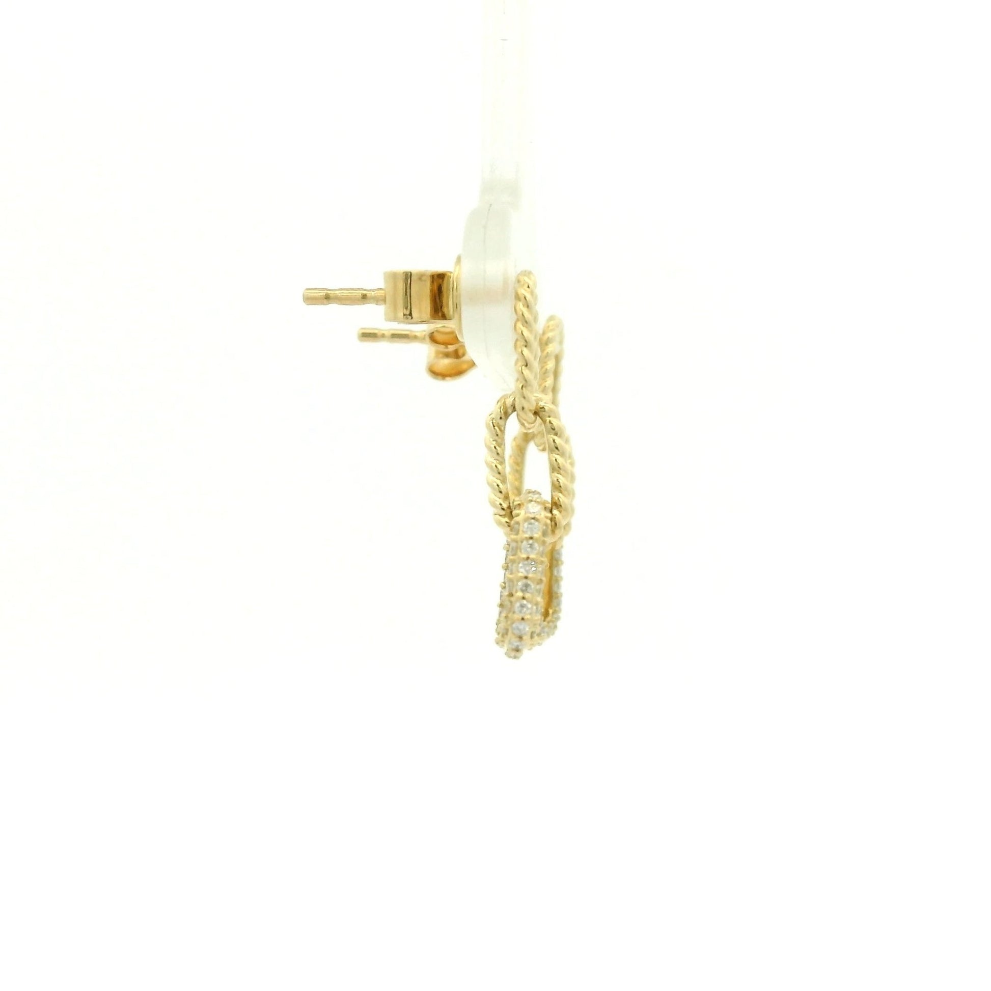 Rope Chainlink Pavé Diamond Dangles - Forever Rox Fine Jewelry