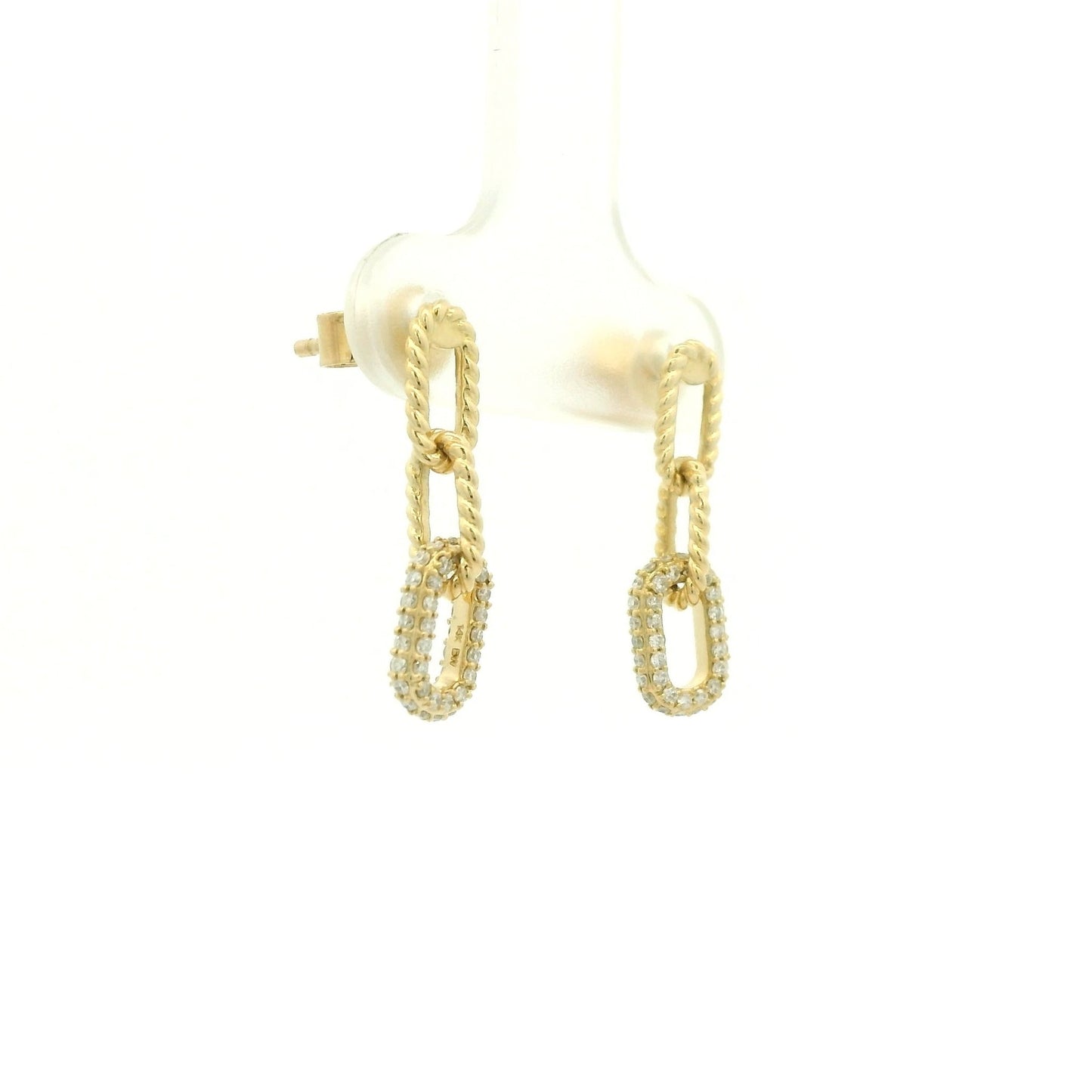 Rope Chainlink Pavé Diamond Dangles - Forever Rox Fine Jewelry