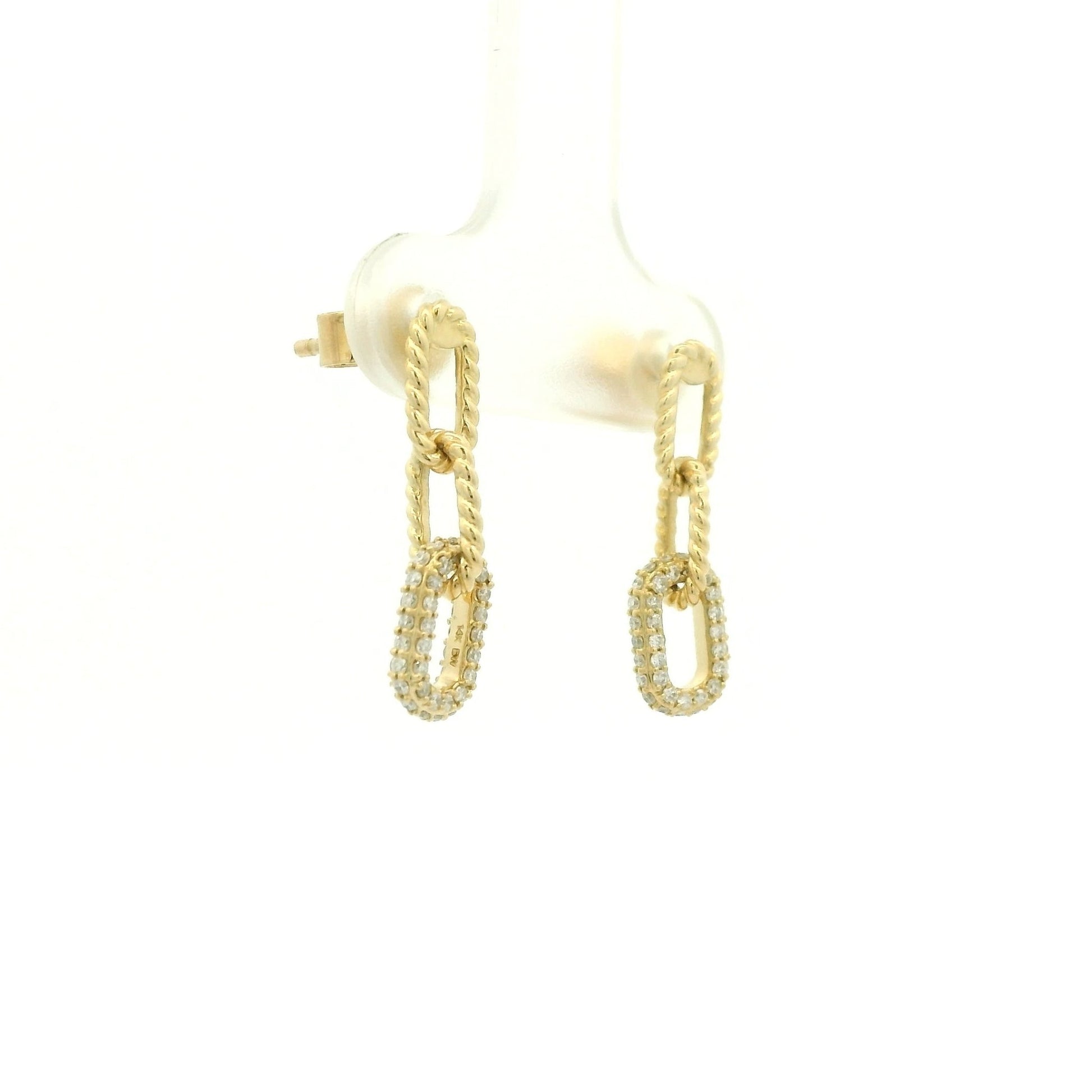 Rope Chainlink Pavé Diamond Dangles - Forever Rox Fine Jewelry