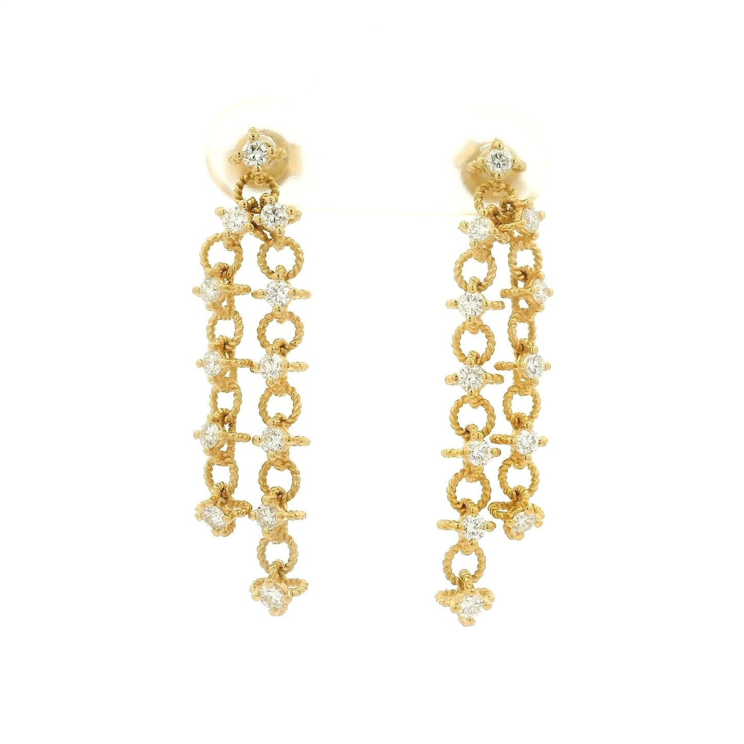 Rope Link Multi Strand Diamond Dangles - Forever Rox Fine Jewelry