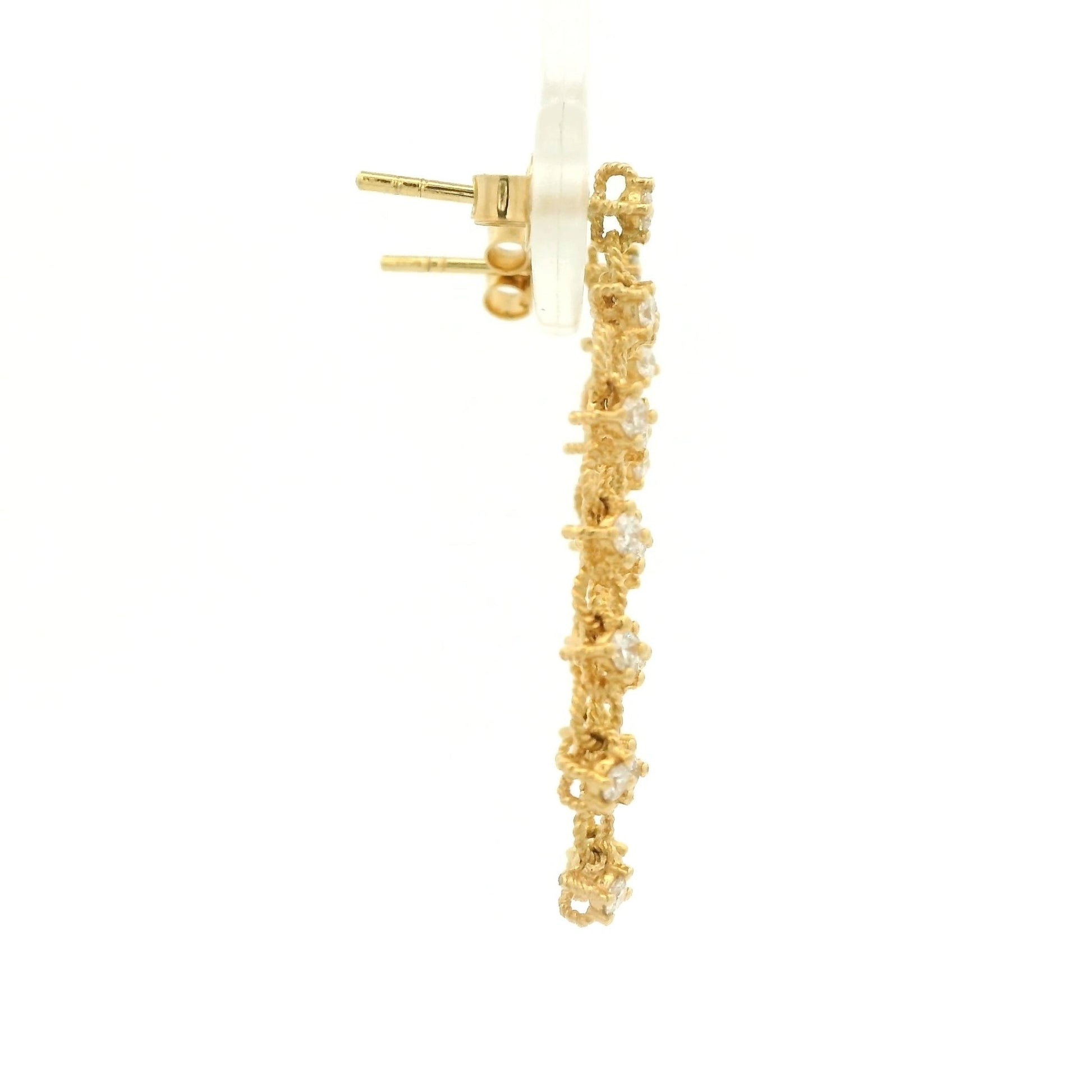 Rope Link Multi Strand Diamond Dangles - Forever Rox Fine Jewelry
