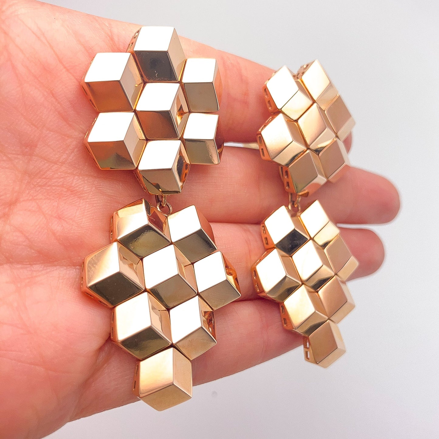 Rose Gold Dimensional Day/Night Earrings by Paolo Costagli, 18k· - Forever Rox